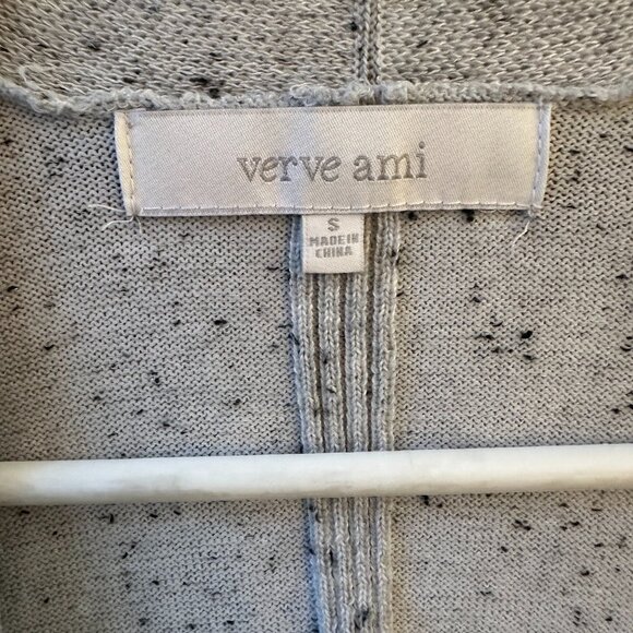 Verve Ami Cardigan - Light Gray Speckled, Small - Picture 3 of 5